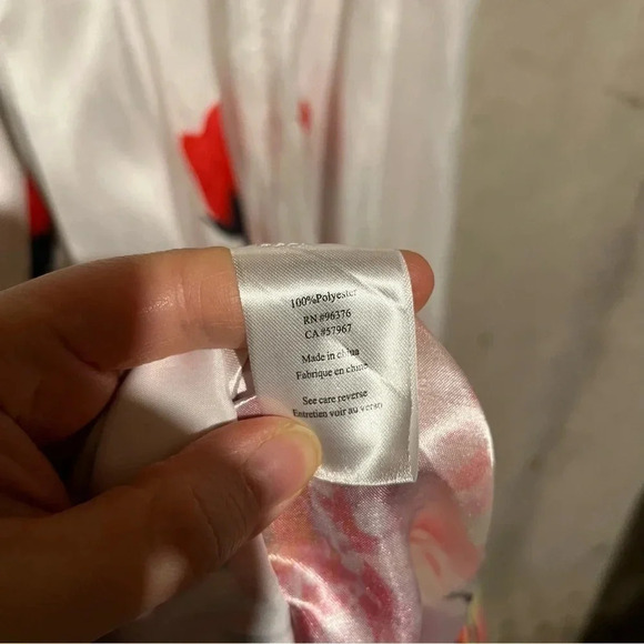 Samuel Dong White Red Floral Floor Length Maxi Dress Sleeveless Size L NWT - Picture 9 of 12